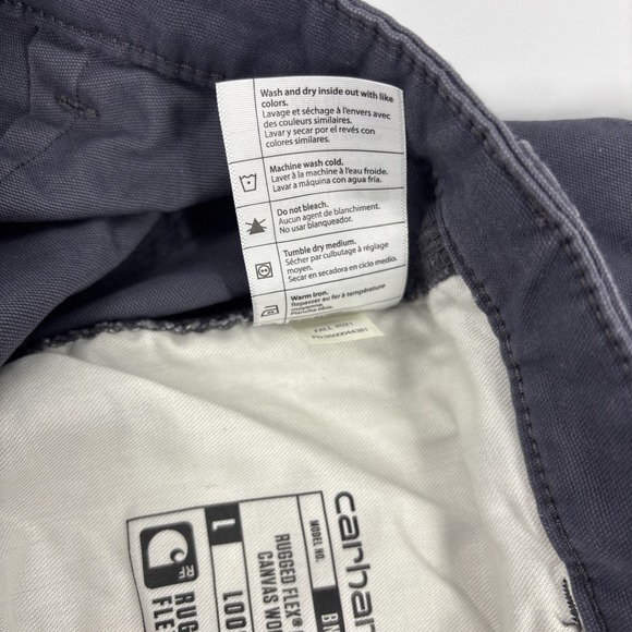 Carhartt Work Pants Women's 18 Regular Rugged Flex Loose Fit Canvas Dark Gray - Picture 7 of 8